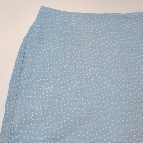 Re:Named Polka Dot Chiffon Mini Skirt Pencil Spring Easter Baby Blue Size Small - Picture 2 of 8